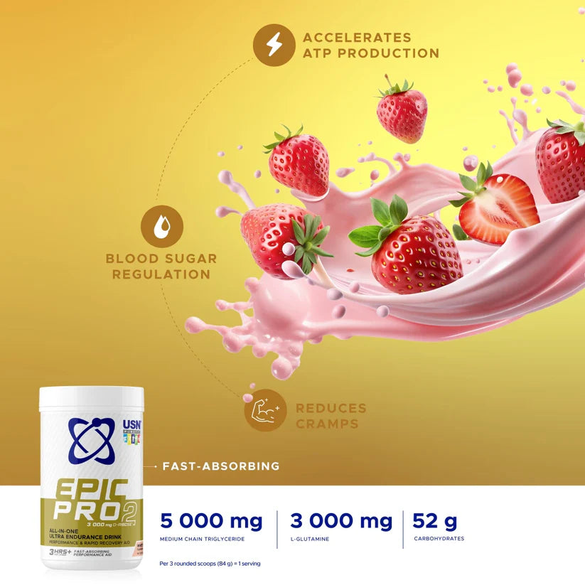USN Epic Pro 2 Ultra Endurance Drink Light Strawberry