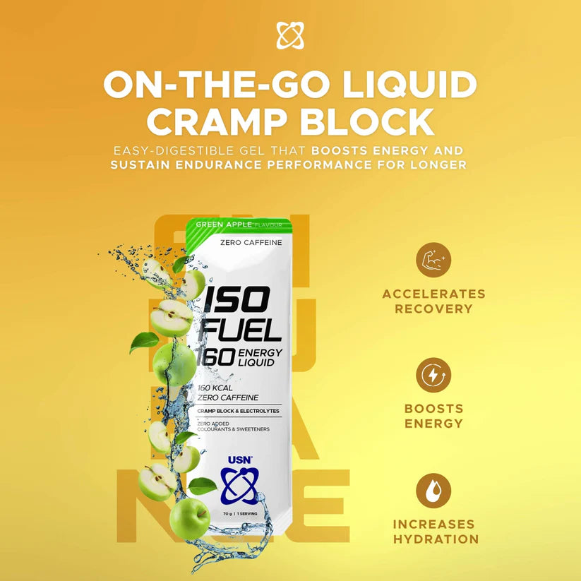 USN ISO FUEL 160 Energy Gel Green Apple