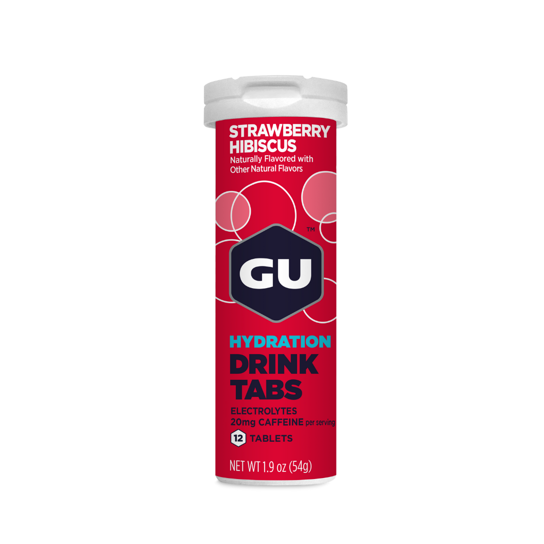 Gu Energy Labs Strawberry Hibiscus Caffeinated Hydration Tabs | Endurofix Endurance Nutrition South Africa