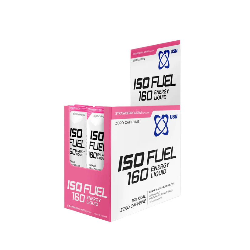 USN ISO Fuel 160 Energy Liquid packaging on a white background