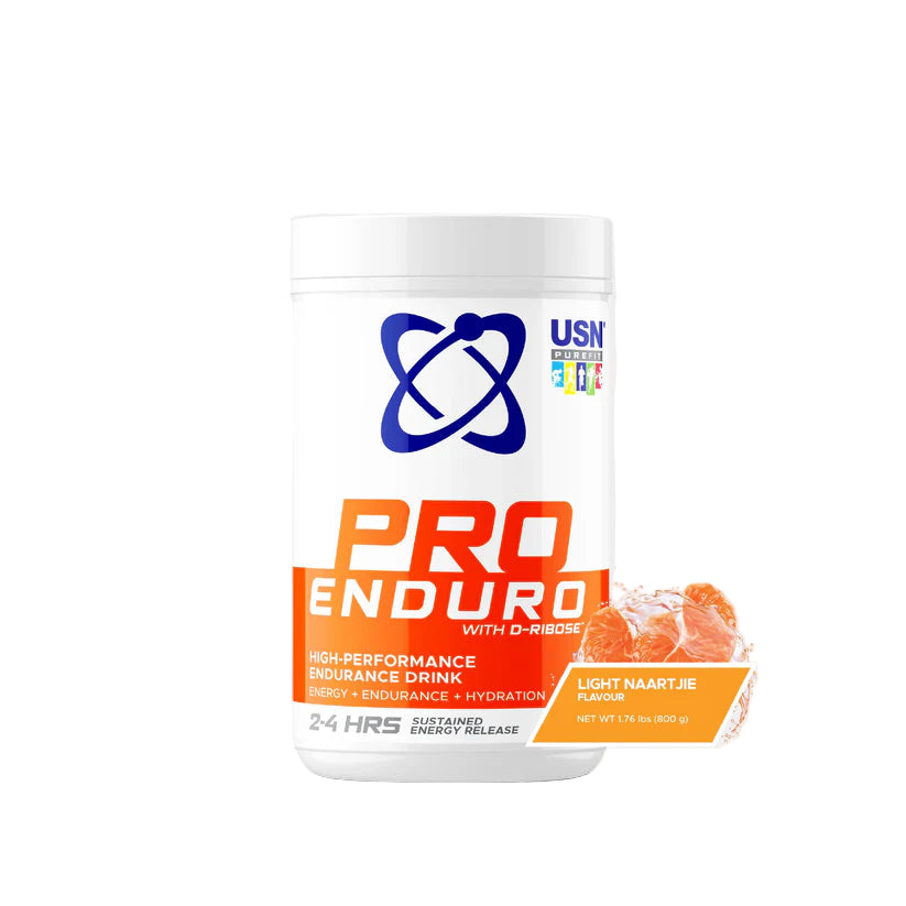 Pro Enduro supplement container with USN logo on a white background