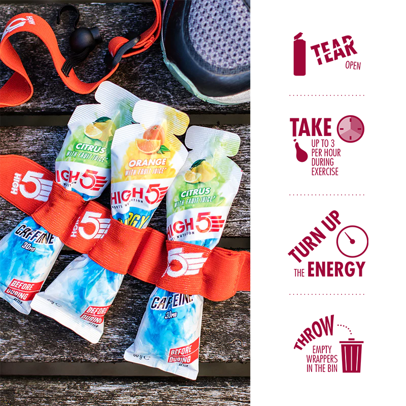 HIGH5 Aqua Berry Caffeine Energy Gel