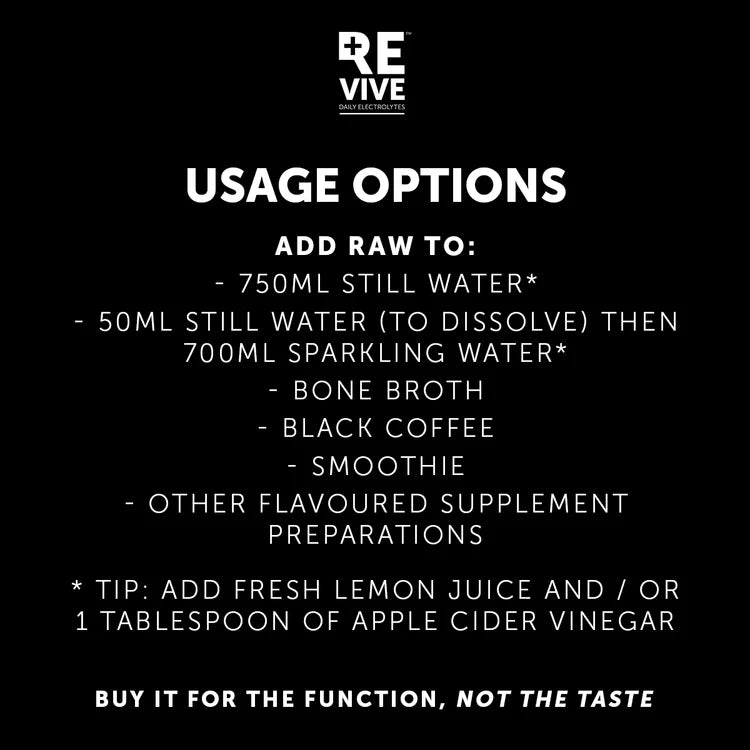 Revive Unflavoured / Unsweetened Electrolyte Drink