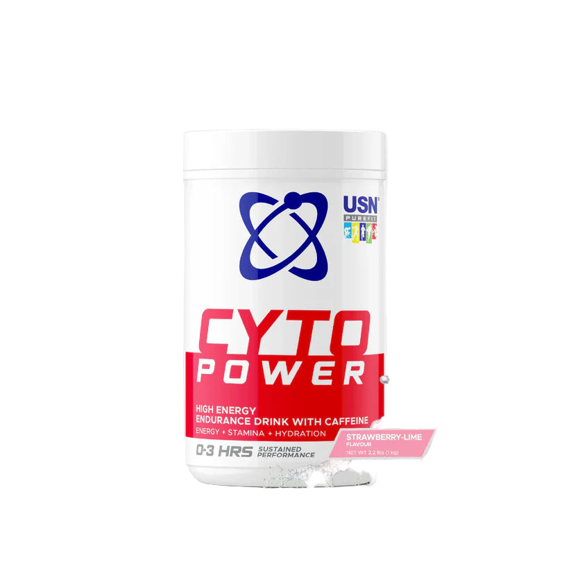 CYTO POWER high energy endurance drink container with USN branding on a white background