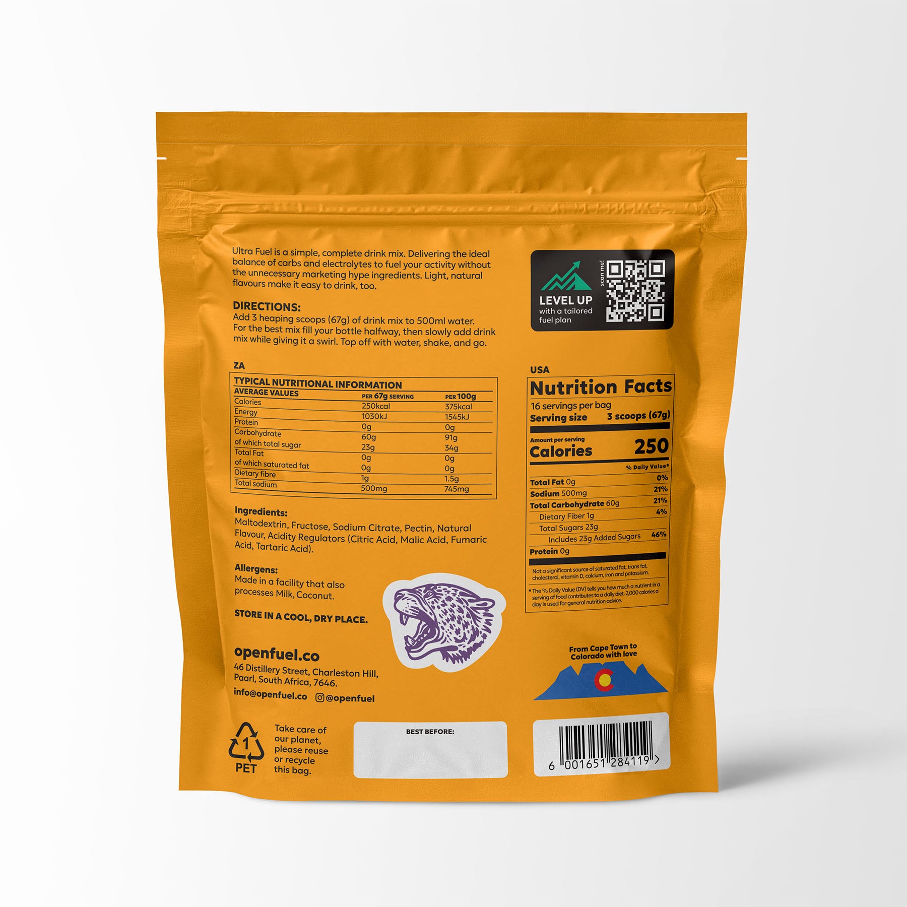 Open Fuel Ultra Fuel Passion Mango Energy Drink